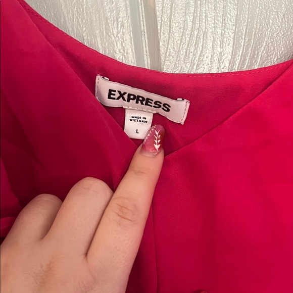 Express Hot Pink Ruffle Camisole - Picture 2 of 3